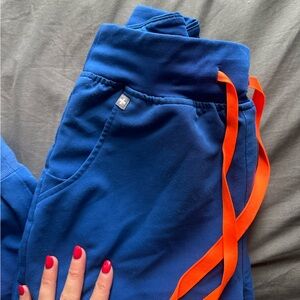 FIGS High Waisted Zamora Joggers/ Winning Blue